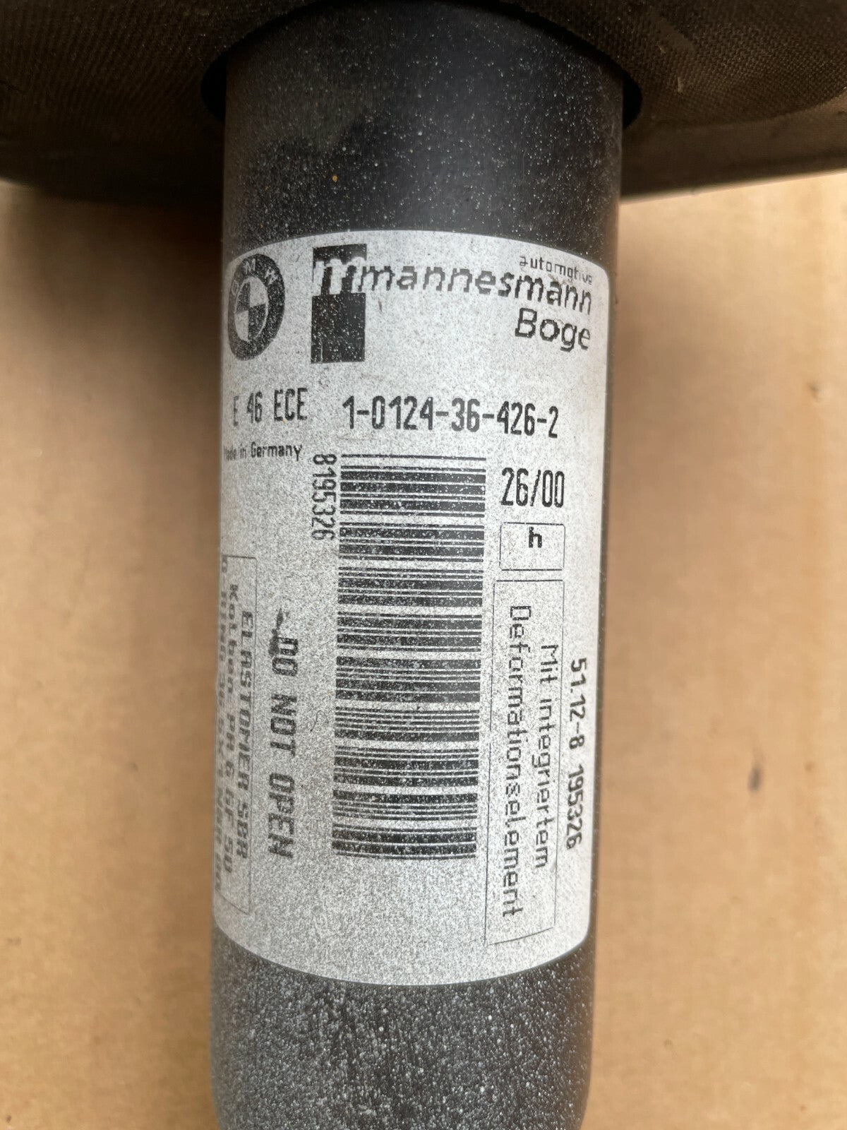 51128195326 - BMW E46 Rear Bumper Shock Absorber Rear Right