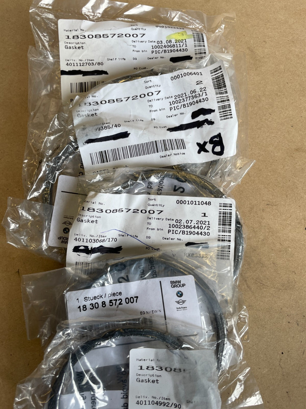 18308572007  - New OEM Genuine BMW Exhaust to DPF Gasket Ring